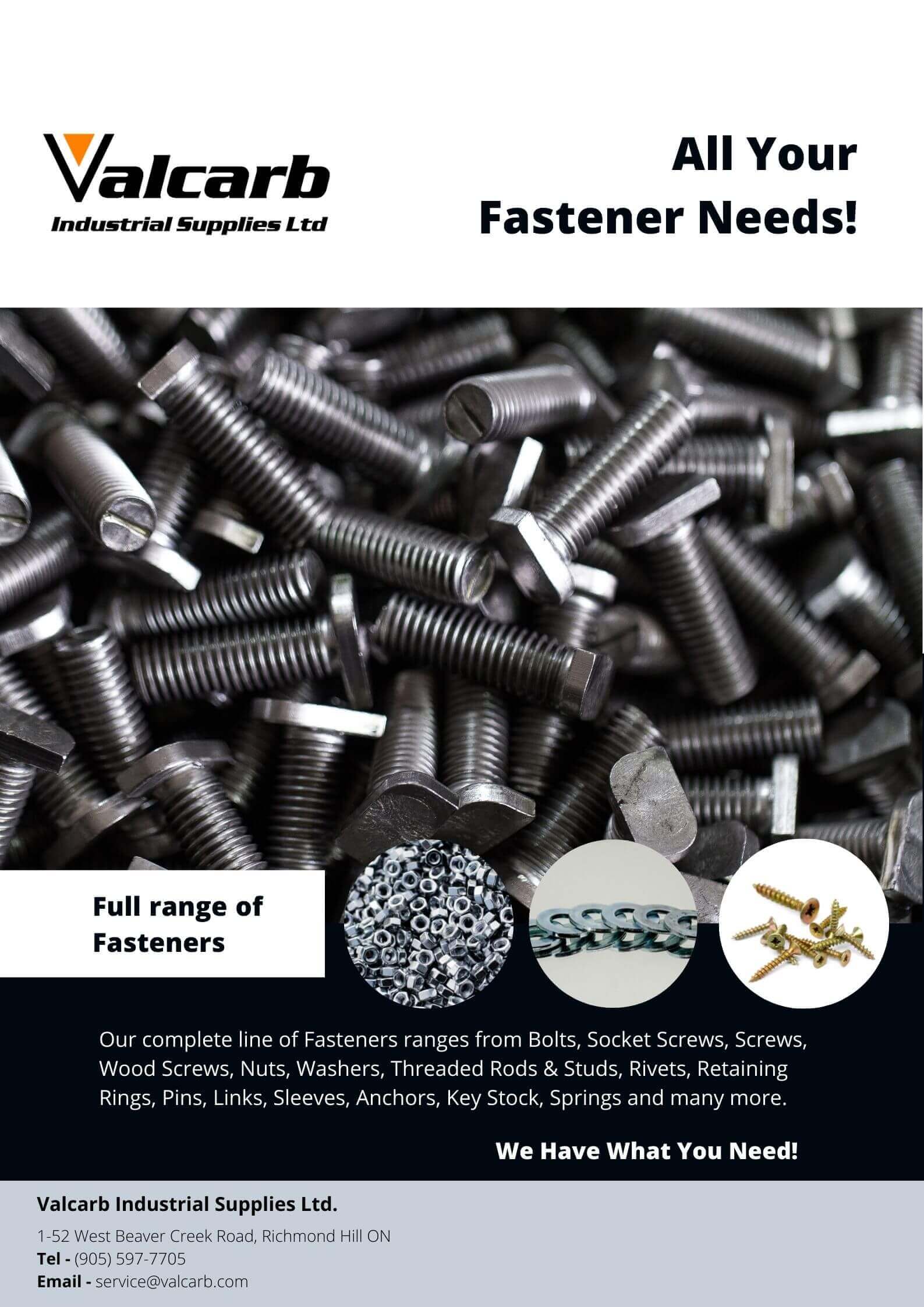We Can Supply All your Fastener Needs